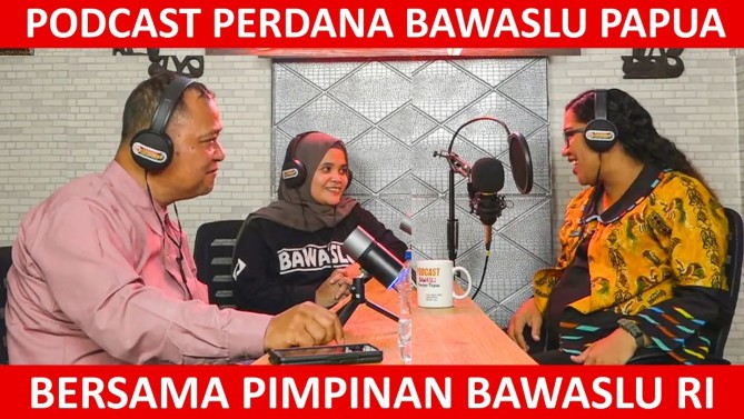 Bawaslu Papua Launching Studio dan Podcast Bawaslu Provinsi Papua