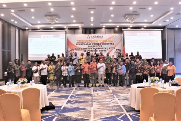 Bawaslu Provinsi Papua Berkolaborasi dengan BPBD dan KPU Provinsi Papua, Petakan Indeks Kerawanan Pemilu