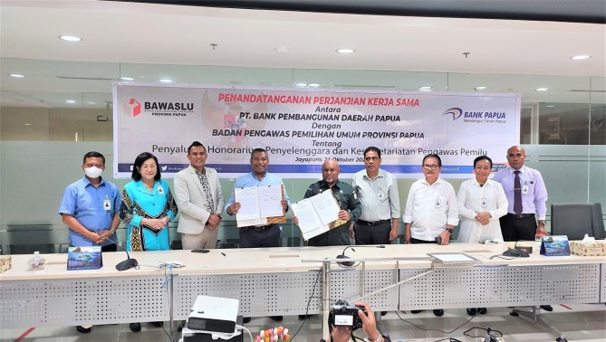 Cegah Penyalahgunaan Honor Pandis, Bawaslu Provinsi Papua Jalin Kerjasama dengan Bank Papua
