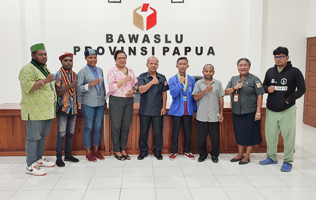 Dorong Paralegal Pemilu, Bawaslu Papua Sambut Hangat Audiensi OKP Cipayung