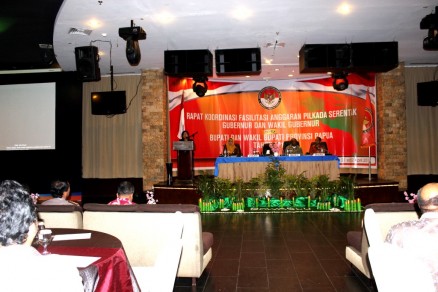 JELANG PILKADA SERENTAK 2018 BAWASLU PAPUA GELAR RAKOR FASILITASI ANGGARAN.