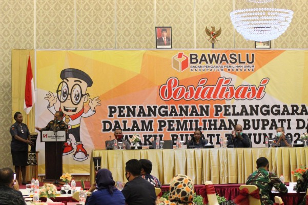 BAWASLU PAPUA BERSAMA GAKKUMDU PAPUA GELAR SOSIALISASI PENANGANAN PELANGGARAN DI KABUPATEN MERAUKE