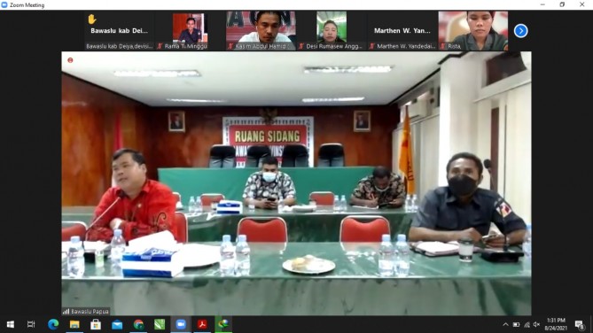 MENINDAK LANJUTI SE BAWASLU RI, BAWASLU PAPUA LAKUKAN RAPAT PEMBENTUKKAN UNIT PENGELOLA BARANG DUGAAN PELANGGARAN