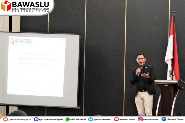 TEPAT 2 TAHUN MENJELANG PEMILIHAN SERENTAK 2024, BAWASLU PROVINSI PAPUA LAKSANAKAN SOSIALISASI PENCEGAHAN PELANGGARAN ADMINISTRASI