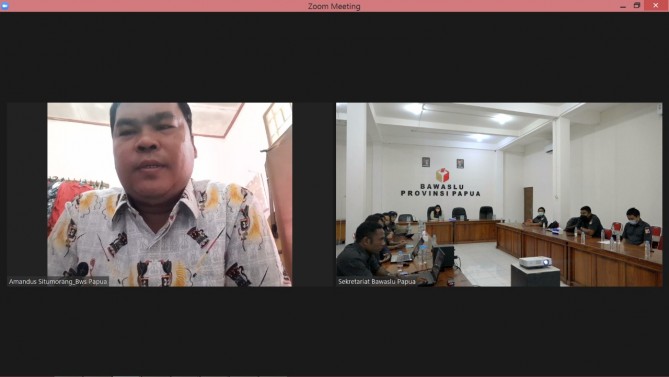 BAWASLU PAPUA LAKSANAKAN PENINGKATAN  KAPASITAS TEKNIS PENANGANAN PELANGGARAN DI LINGKUNGAN BAWASLU PROVINSI PAPUA