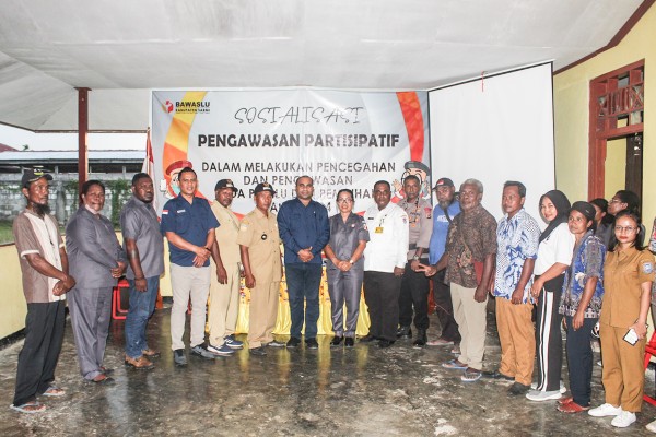 Bawaslu Provinsi Papua Hadiri Sosialsisasi Pengawasan Partisipatif dan Deklarasi Kampung Gwin Jaya sebagai Kampung Siaga Pengawasan Partisipatif