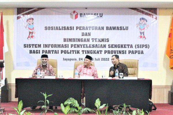 Bawaslu Provinsi Papua Gelar Sosialisasi Perbawaslu dan Bimtek SIPS bagi Parpol Tingkat Provinsi Papua