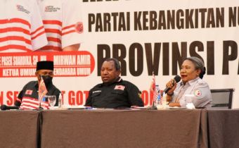 BAWASLU PAPUA MENJADI NARASUMBER DALAM KEGIATAN RAKORDA PIMDA PKN