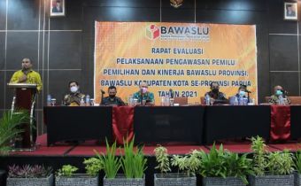 BAWASLU PAPUA LAKUKAN RAPAT EVALUASI PELAKSANAAN PENGAWASAN PEMILU/PEMILIHAN & KINERJA BAWASLU KABUPATEN/KOTA SE-PROVINSI PAPUA
