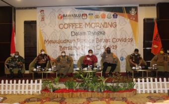 WUJUDKAN PILKADA BEBAS COVID-19, BAWASLU PAPUA GELAR KEGIATAN COFFEE MORNING BERSAMA STAKEHOLDER