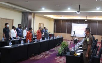 BAWASLU GELAR RAPAT EVALUASI AKHIR MASA TUGAS SENTRA GAKKUMDU 11 KABUPATEN PILKADA TAHUN 2020 PROVINSI PAPUA