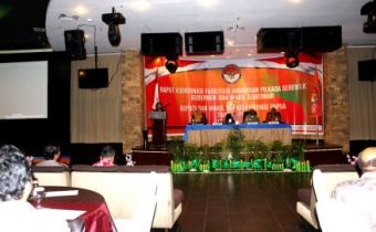 JELANG PILKADA SERENTAK 2018 BAWASLU PAPUA GELAR RAKOR FASILITASI ANGGARAN.