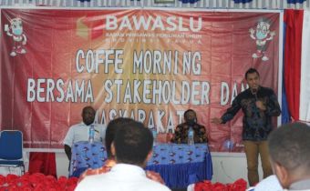 DALAM RANGKA PENCEGAHAN, BAWASLU PAPUA LAKSANAKAN COFFE MORNING DI KABUPATEN YALIMO