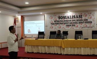 DI KEEROM, ANUGRAH PATA MENGINGATKAN ASN & APARAT KAMPUNG WAJIB NETRAL DALAM PILKADA TAHUN 2020