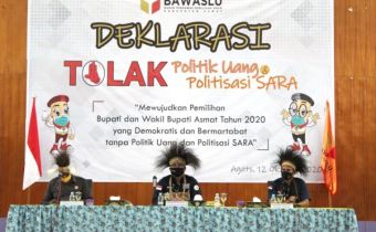 RESMIKAN DEKLARASI ANTI POLITIK UANG, FRITZ INGATKAN PENTINGNYA PENDIDIKAN POLITIK KEPADA MASYARAKAT