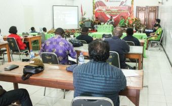 Bawaslu Provinsi Papua hadiri kegiatan Coffee Morning dengan tema â€œPeran Masyarakat dalam Pelaksanaan Pemilu tahun 2024â€ yang diselenggarakan oleh Bawaslu Kabupaten Waropen