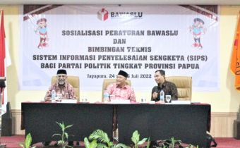 Bawaslu Provinsi Papua Gelar Sosialisasi Perbawaslu dan Bimtek SIPS bagi Parpol Tingkat Provinsi Papua
