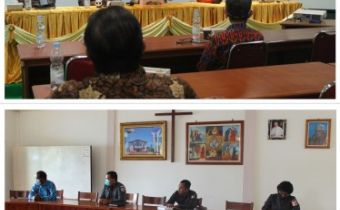 BAWASLU PAPUA GELAR AUDIENS DENGAN KEUSKUPAN JAYAPURA DAN STIH UMEL MANDIRI